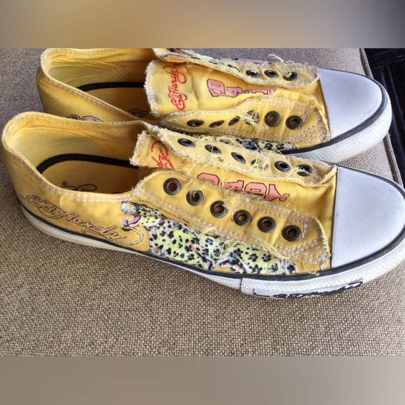Ed Hardy cheetah graphic sneakers Size 8 - Picture 3 of 13